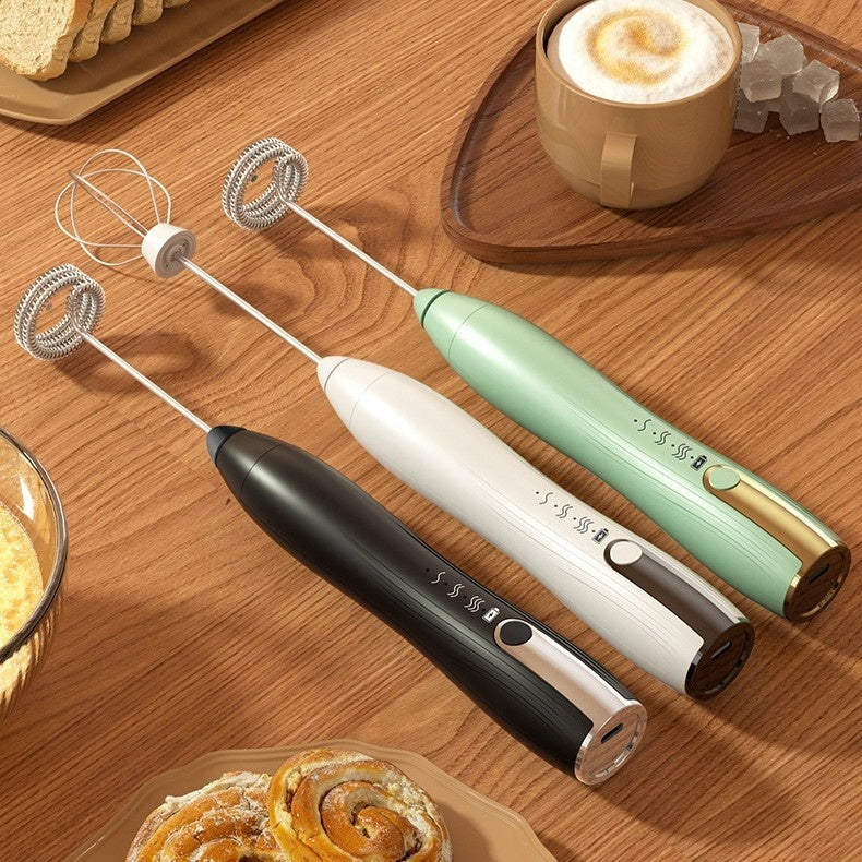 USB Rechargeable Electric Egg Beater &amp; Milk Frother – 3-Speed Wireless Hand Mixer | 3 Colors